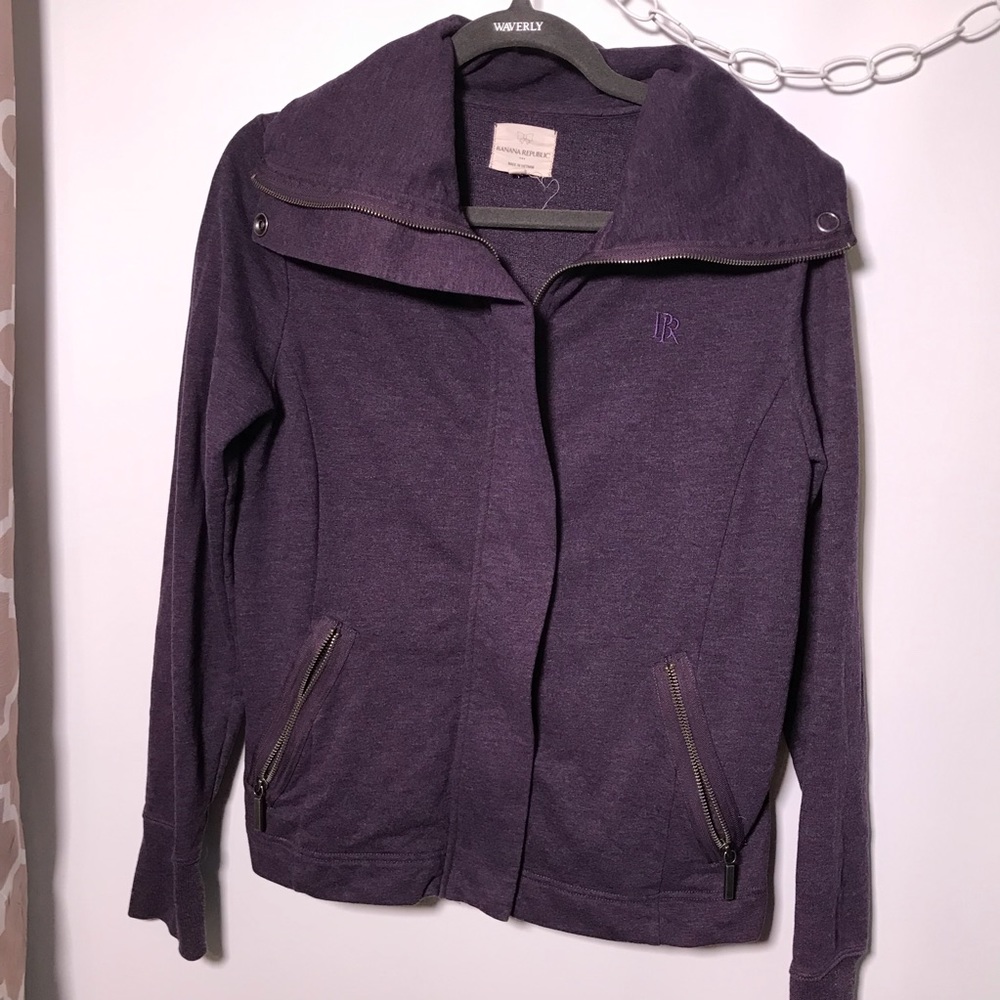 Banana Republic purple moto style jacket size M